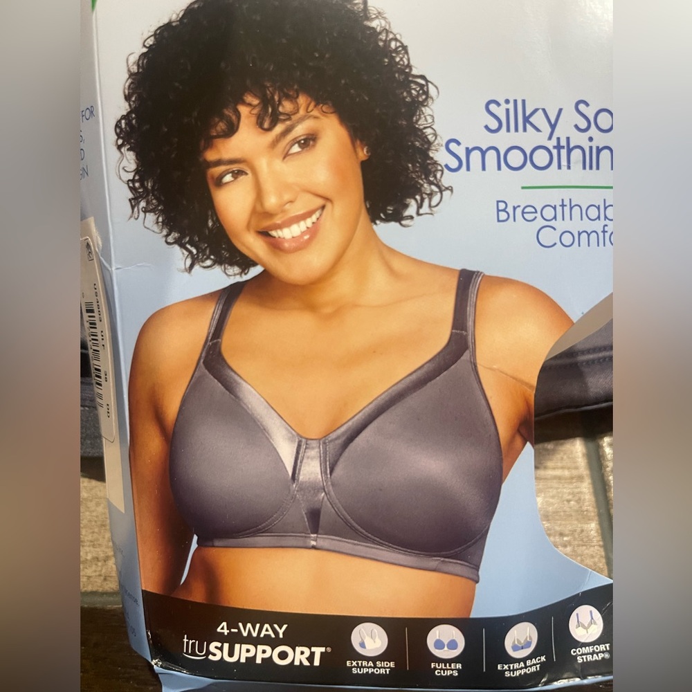 🩶Playtex Bra 18 Hour Size 38DD Sensationally Sleek Wirefree gray🩶